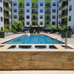 swimming pool in a courtyard
